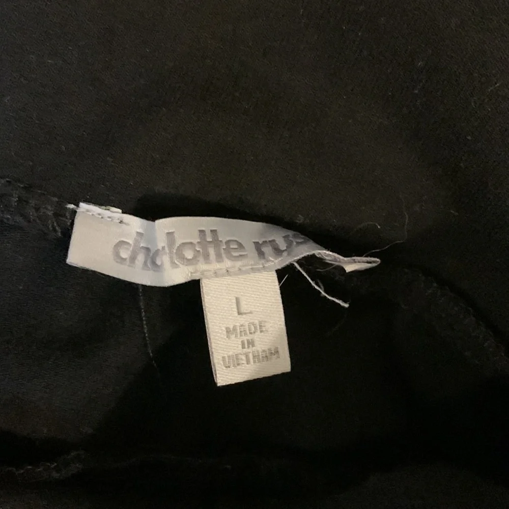 Charlotte Russe bodycon black stretchy cotton miniskirt size large - Picture 4 of 10